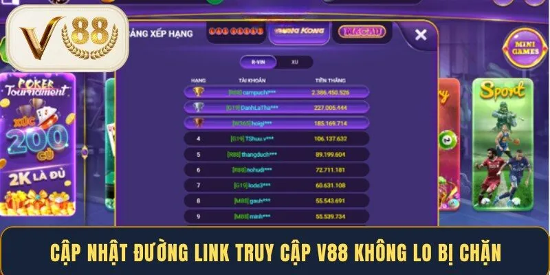 Cập nhật đường link truy cập V88 siêu mượt, không lo bị chặn